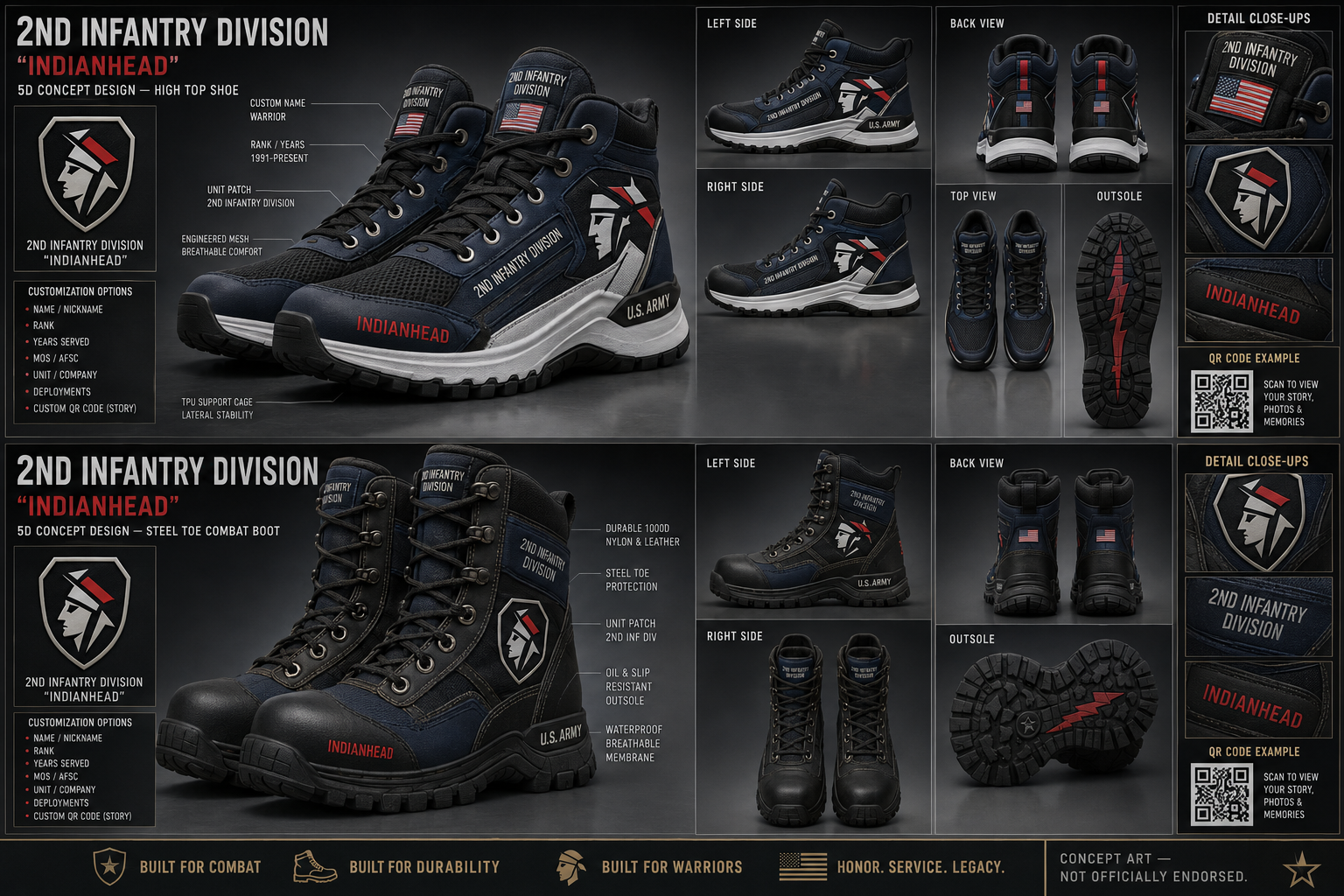 2nd Infantry Division footwear concept