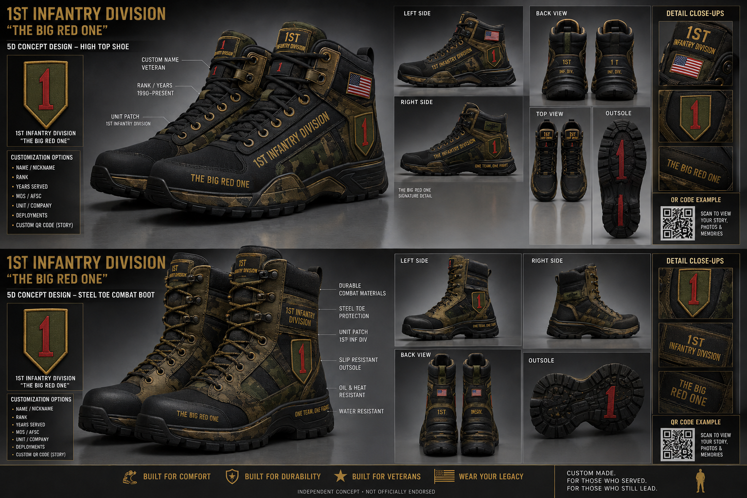1st Infantry Division footwear concept
