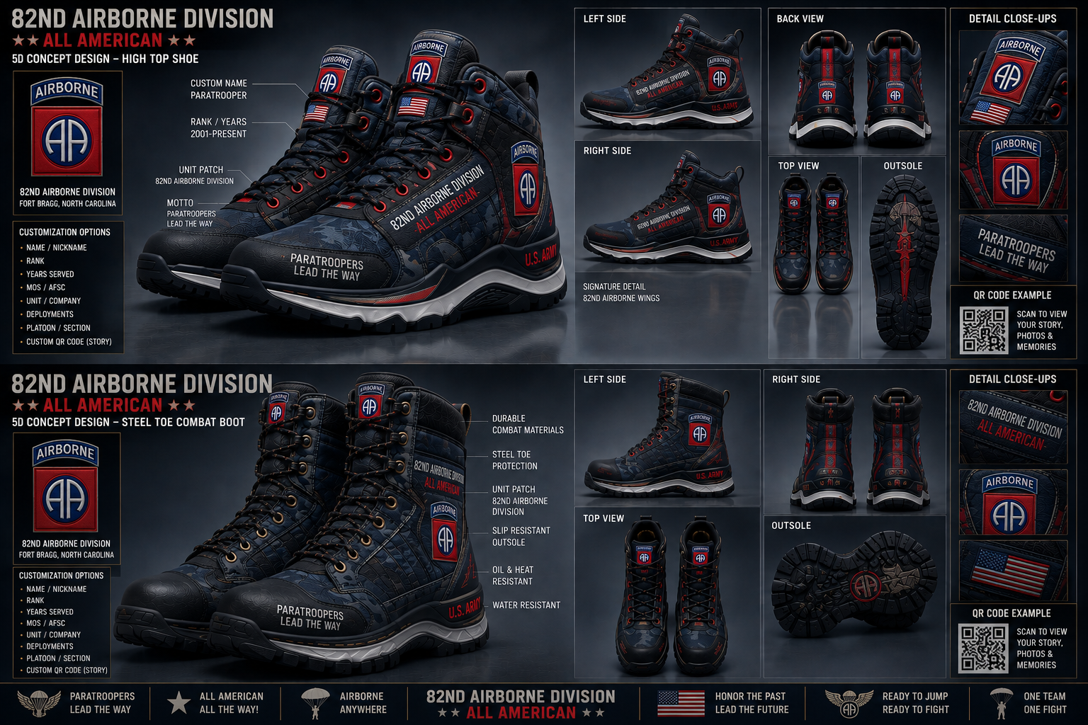 82nd Airborne Division footwear concept