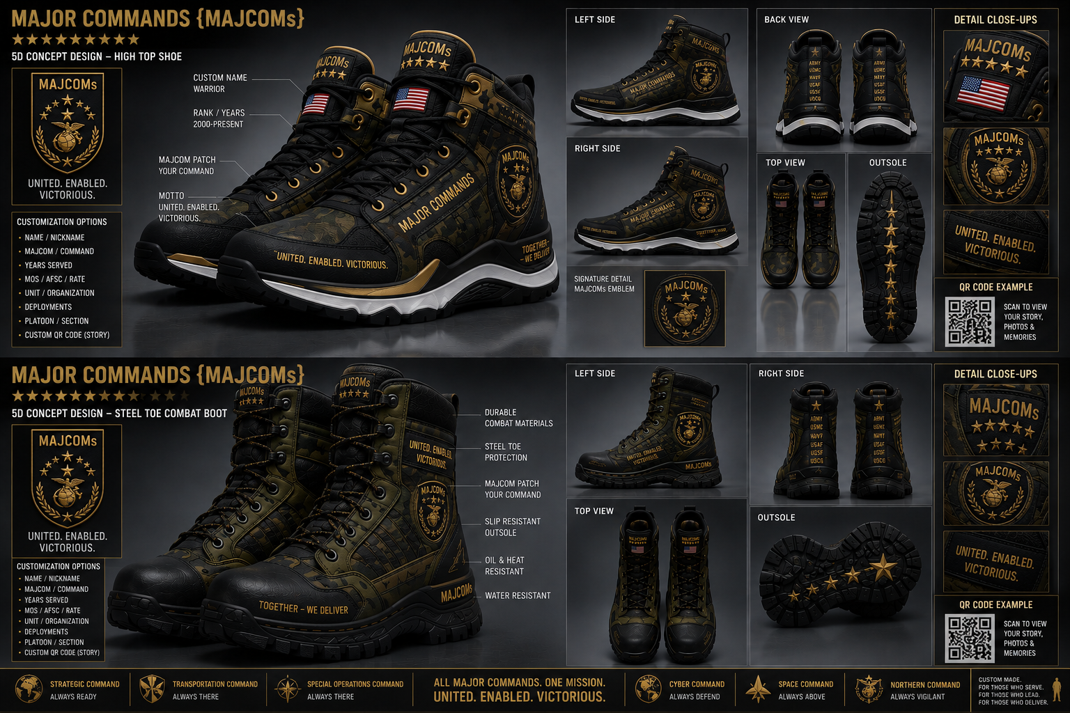 Major Commands footwear concept